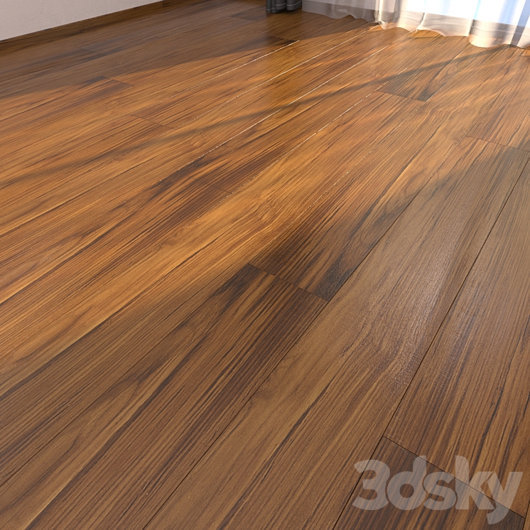 Parquet Floor Teak Burma 3 3DS Max Model - thumbnail 1