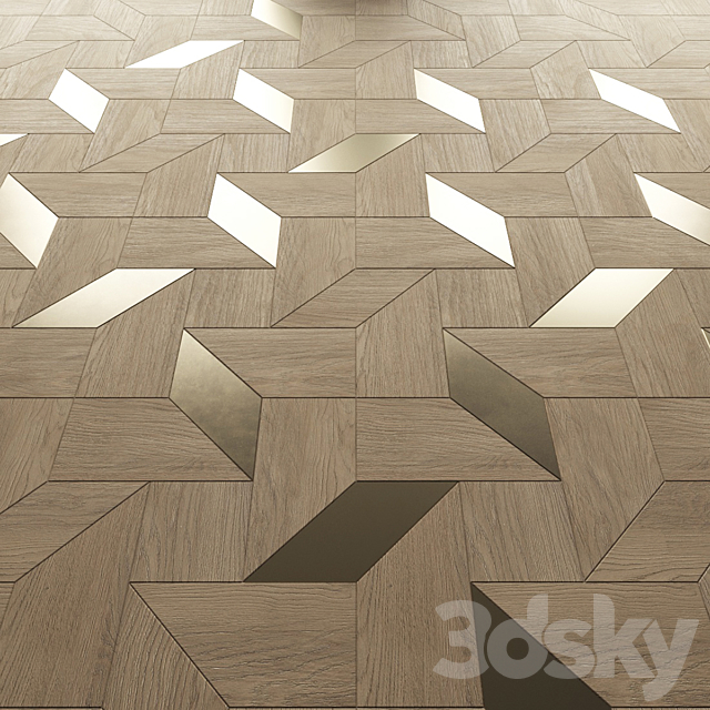 Parquet Foglie d’Oro Arte Brotto Tricot 3ds Max - thumbnail 1