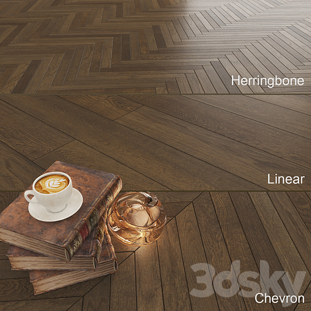 Parquet Karelia Oak Oregano 3ds Max - thumbnail 1