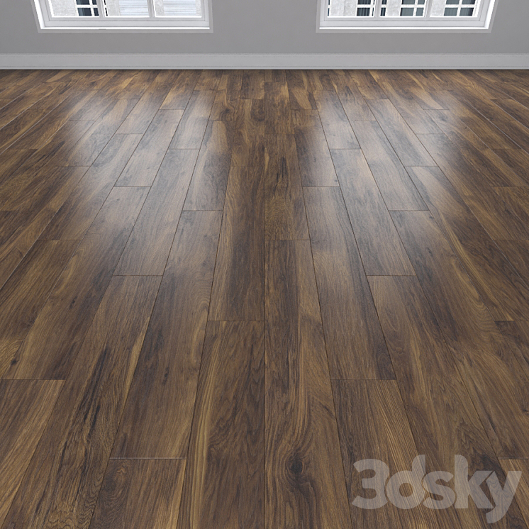 Parquet Oak 3 types: herringbone linear chevron. 3DS Max Model - thumbnail 2