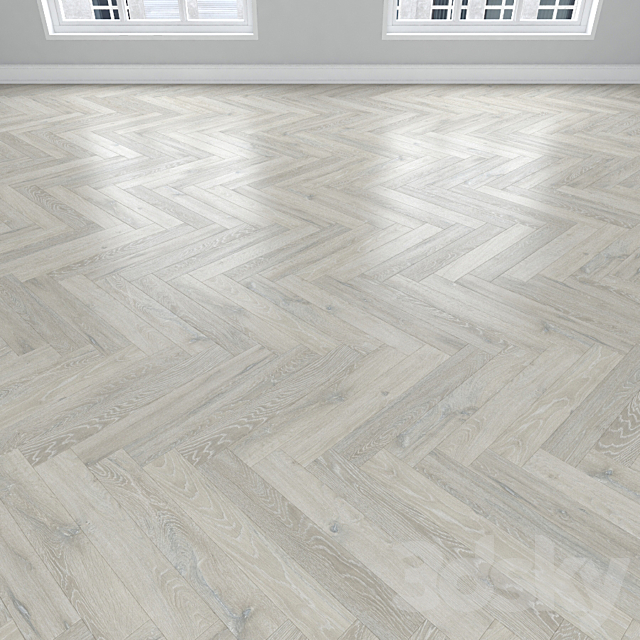 Parquet Oak 3 types: herringbone linear chevron. 3ds Max - thumbnail 3