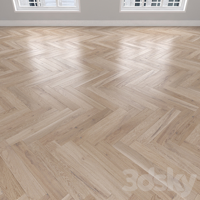 Parquet Oak 3 types: herringbone linear chevron. 3ds Max - thumbnail 2