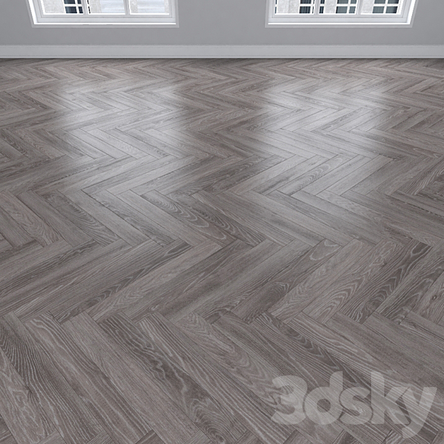 Parquet Oak 3 types: herringbone linear chevron. 3ds Max - thumbnail 3