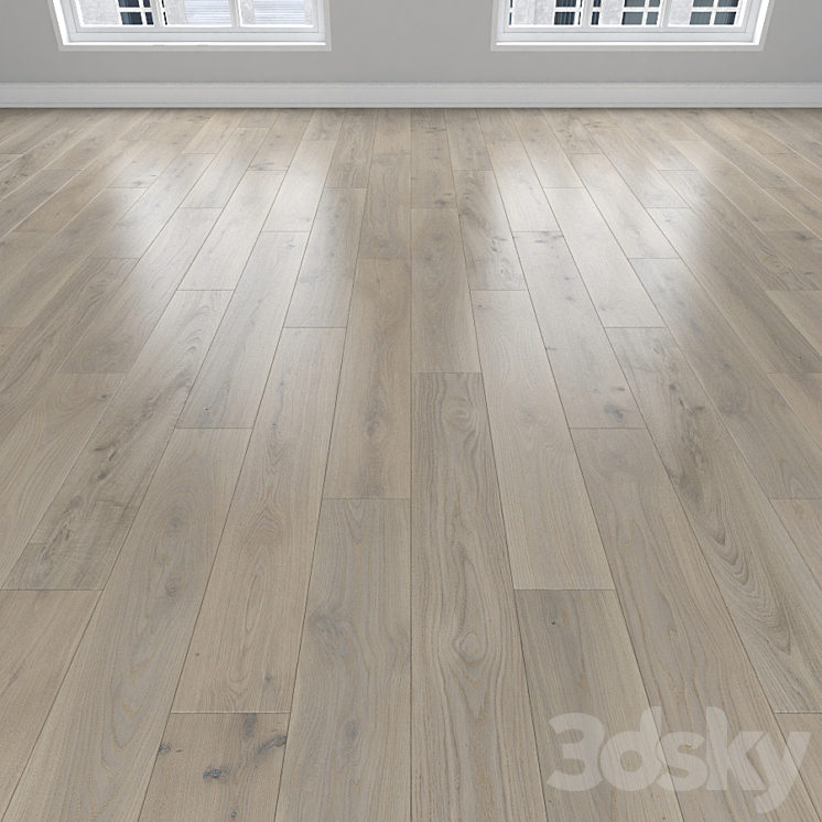 Parquet Oak 3 types: herringbone linear chevron. 3DS Max - thumbnail 2