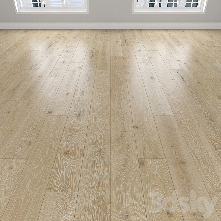 Parquet Oak 3 types: herringbone linear chevron. 3DS Max - thumbnail 2