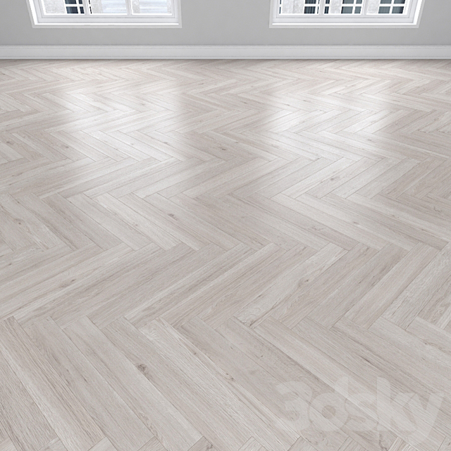 Parquet Oak 3 types: herringbone linear chevron. 3DS Max Model - thumbnail 3