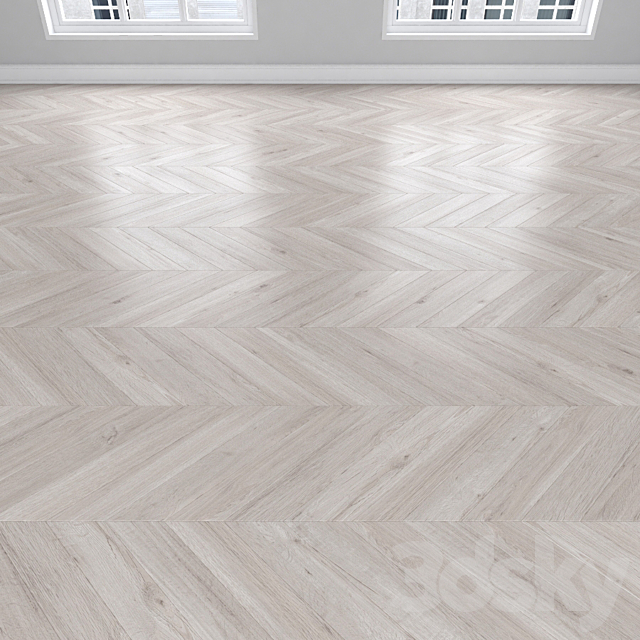 Parquet Oak 3 types: herringbone linear chevron. 3DS Max Model - thumbnail 4