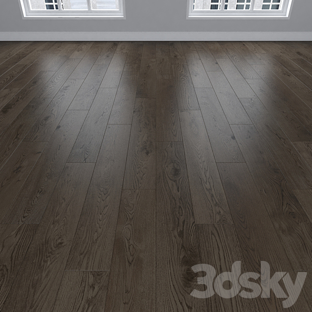 Parquet Oak 3 types: herringbone linear chevron. 3DS Max Model - thumbnail 2