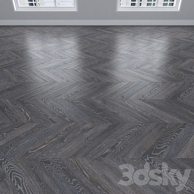 Parquet Oak 3 types: herringbone linear chevron. 3DS Max Model - thumbnail 4