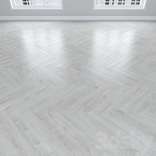 Parquet Oak 3 types: herringbone linear chevron. 3DS Max Model - thumbnail 3