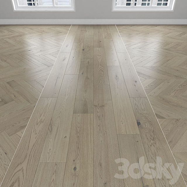 Parquet Oak. 3 types: herringbone. linear. chevron 3DSMax File - thumbnail 1