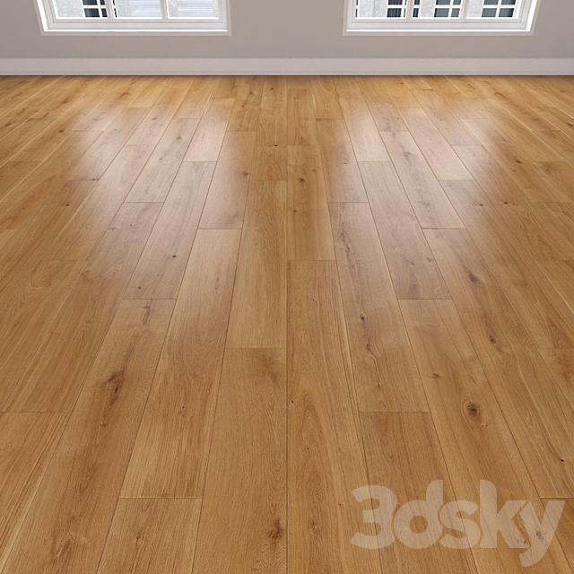 Parquet Oak caramel 3 types: herringbone linear chevron. 3DS Max Model - thumbnail 2