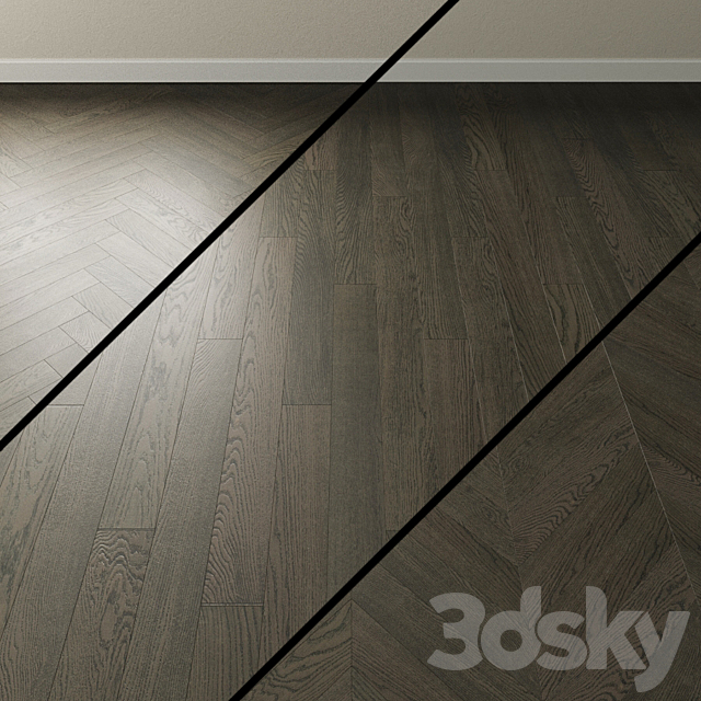 Parquet oak Coswick. Inspire NORTH SEA gray 3ds Max - thumbnail 1