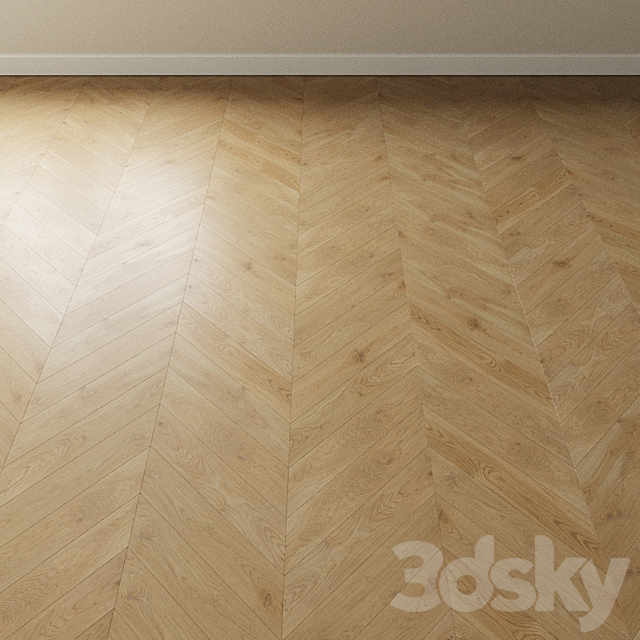 Parquet oak Coswick. Inspire PASTEL bleached 3ds Max - thumbnail 2