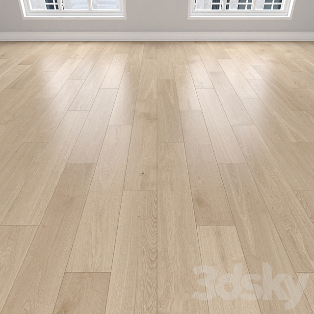 Parquet Oak cream 3 types: herringbone linear chevron. 3ds Max - thumbnail 2