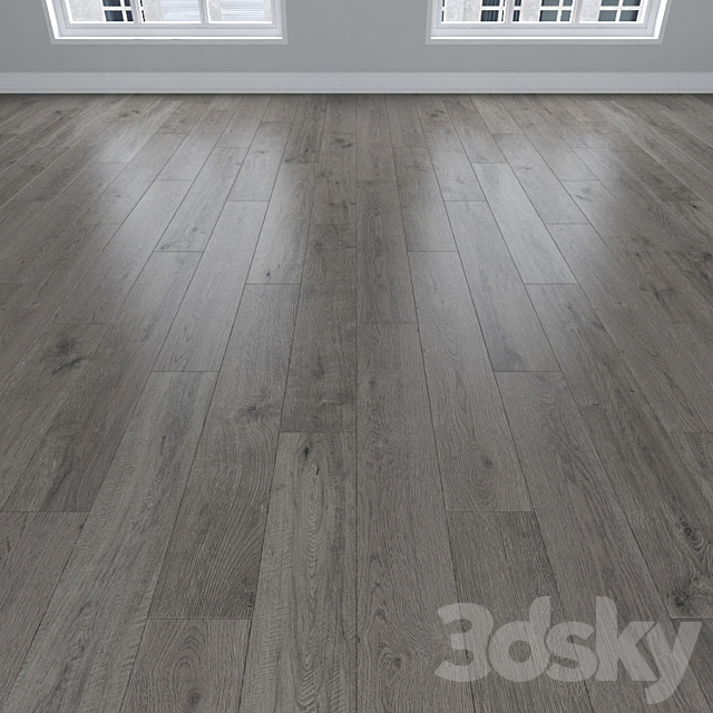 Parquet Oak gray 3 types: herringbone linear chevron. 3ds Max - thumbnail 2