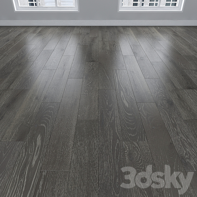 Parquet Oak gray 3 types: herringbone linear chevron. 3ds Max - thumbnail 1