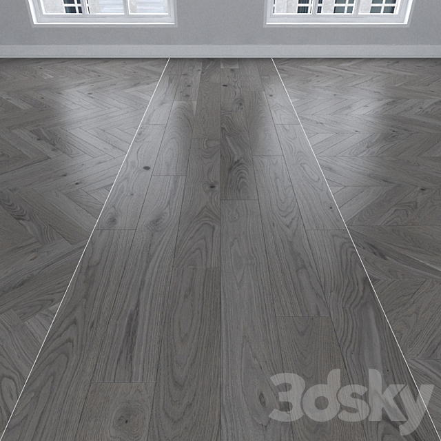 Parquet Oak gray. 3 types: herringbone. linear. chevron. 3DSMax File - thumbnail 1