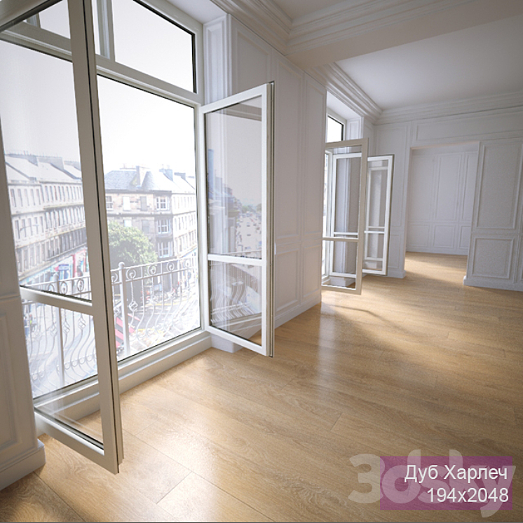 Parquet: Oak Harlech 3DS Max - thumbnail 1