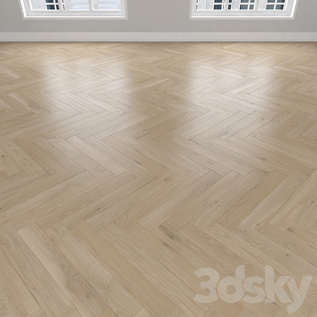 Parquet Oak sand 3 types: herringbone linear chevron. 3ds Max - thumbnail 2