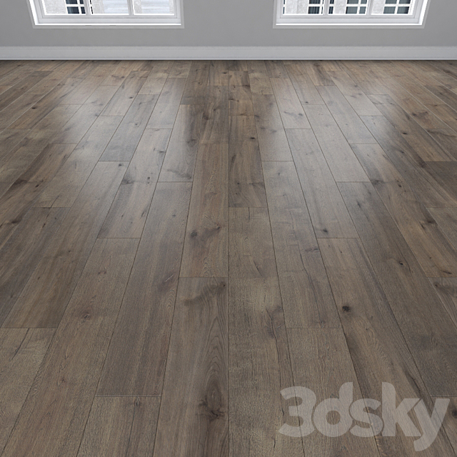 Parquet Oak smoky 3 types: herringbone linear chevron. 3DS Max Model - thumbnail 2