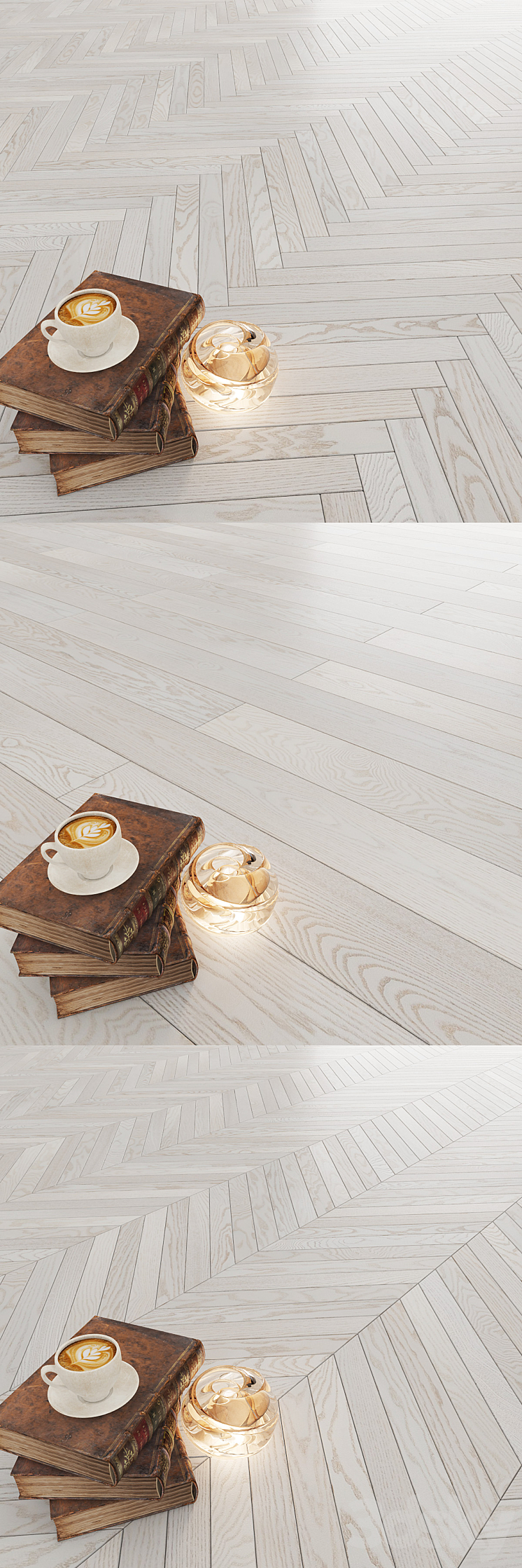 Parquet Polarwood Oak Elara White Matt 3DS Max - thumbnail 2