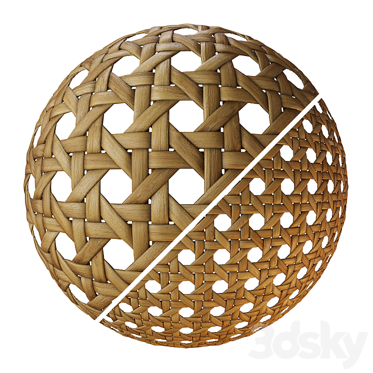 Rattan canvas 3DS Max Model - thumbnail 1