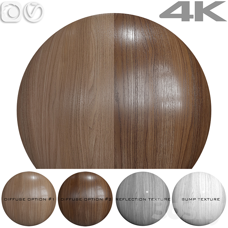 Seamless texture – Walnut 3DS Max Model - thumbnail 1