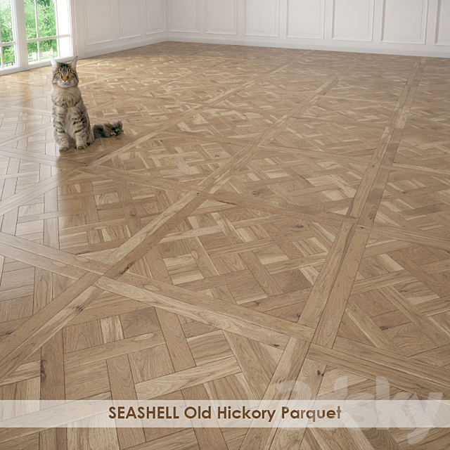 SEASHELL Old Hickory Parquet 3ds Max - thumbnail 2