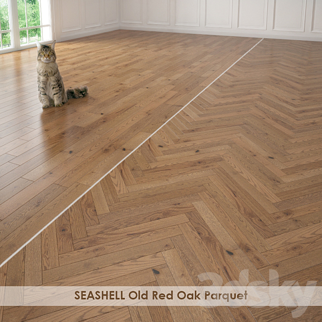 SEASHELL Old Red Oak Parquet 3DSMax File - thumbnail 1