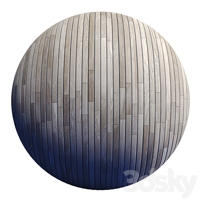 Striped Wood + Light Panels H _ PBR 4K _ 2 Mats 3ds Max - thumbnail 1