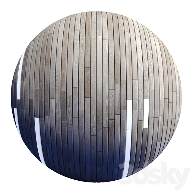 Striped Wood + Light Panels H _ PBR 4K _ 2 Mats 3ds Max - thumbnail 3