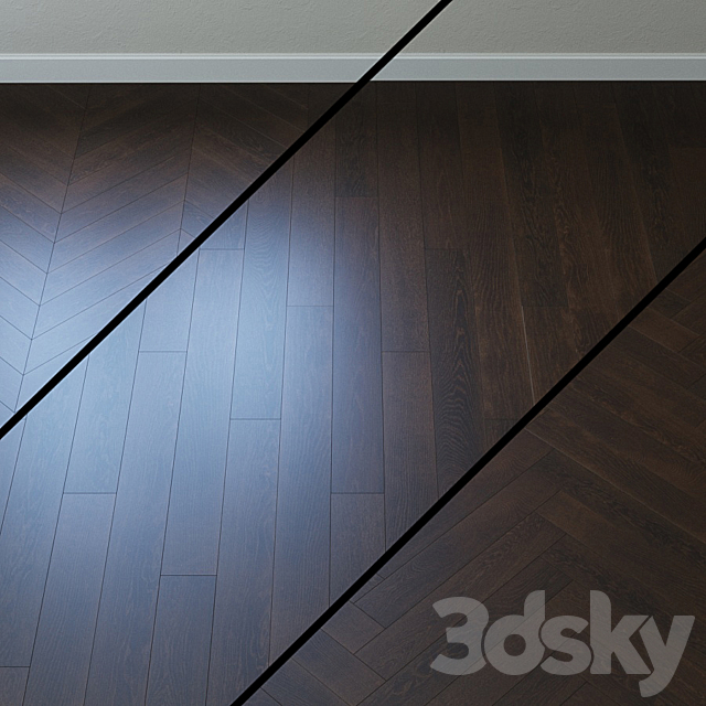 Upofloor parquet board (Upofloor) oak dark oak 3ds Max - thumbnail 1