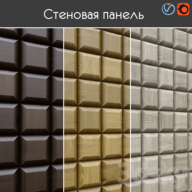 Wall panel 001 3ds Max - thumbnail 1