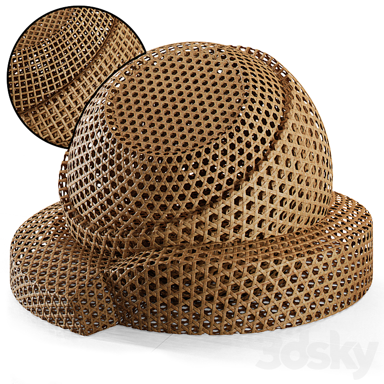 Weaving material | Rattan | 01 3DS Max Model - thumbnail 1