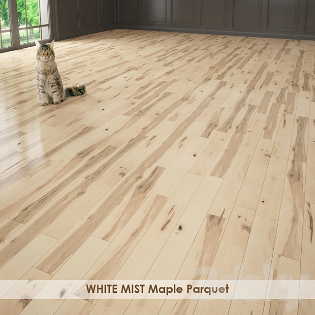 WHITE MIST Maple Parquet 3DSMax File - thumbnail 1