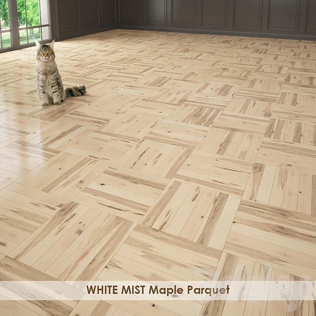 WHITE MIST Maple Parquet 3DSMax File - thumbnail 3