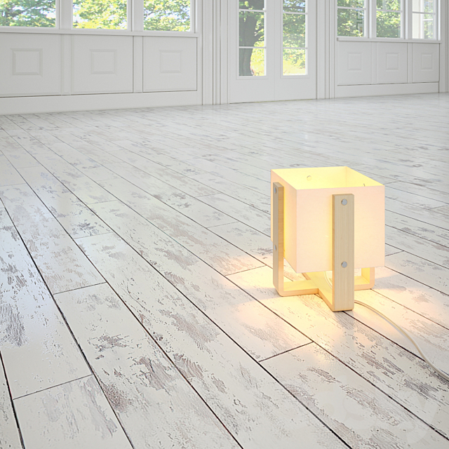 White painted rustic floor 2 3ds Max - thumbnail 2