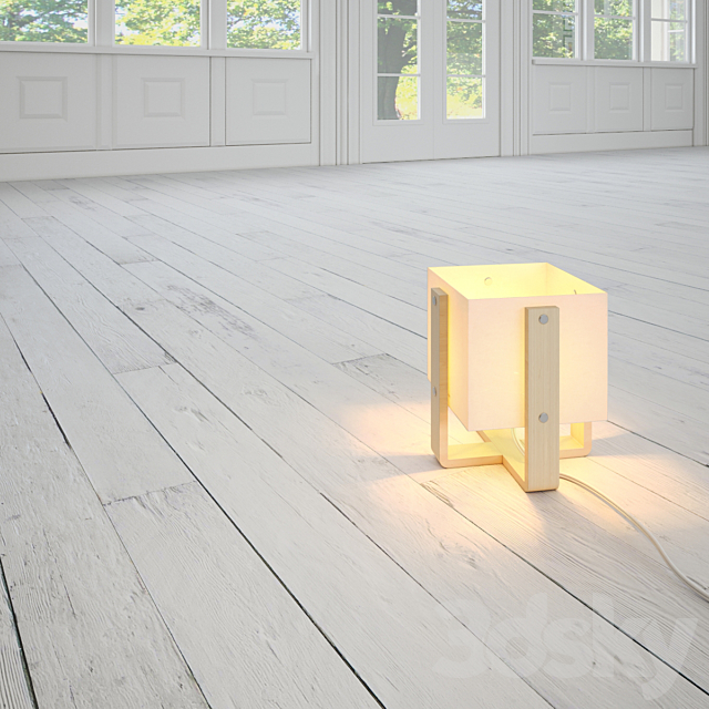 White painted rustic floor 3DSMax File - thumbnail 2