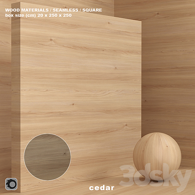 Wood _ Cedar Material (Seamless) – set 75 3ds Max - thumbnail 1