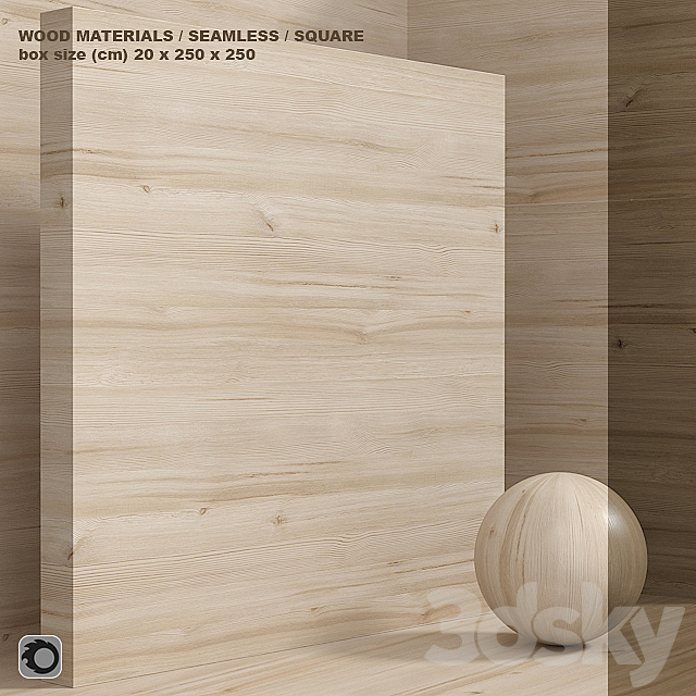 Wood _ pine material (seamless) – set 77 3ds Max - thumbnail 1