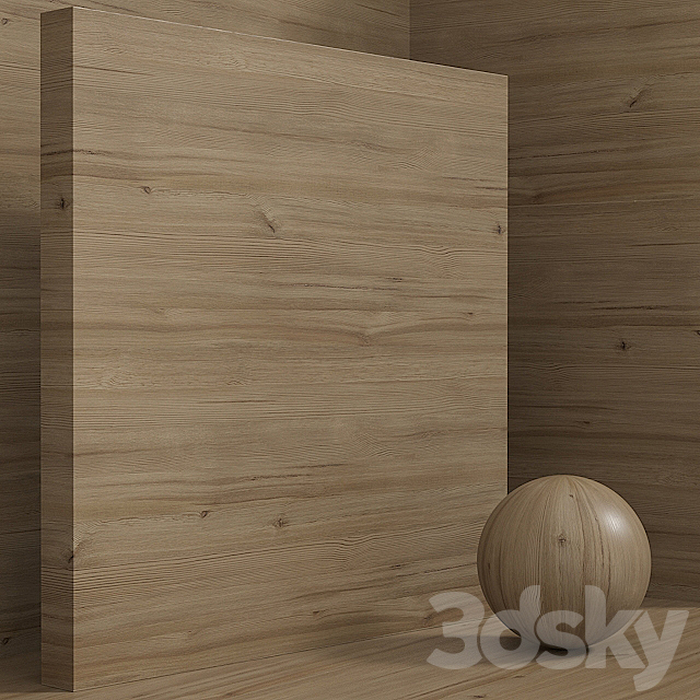 Wood _ pine material (seamless) – set 77 3ds Max - thumbnail 3