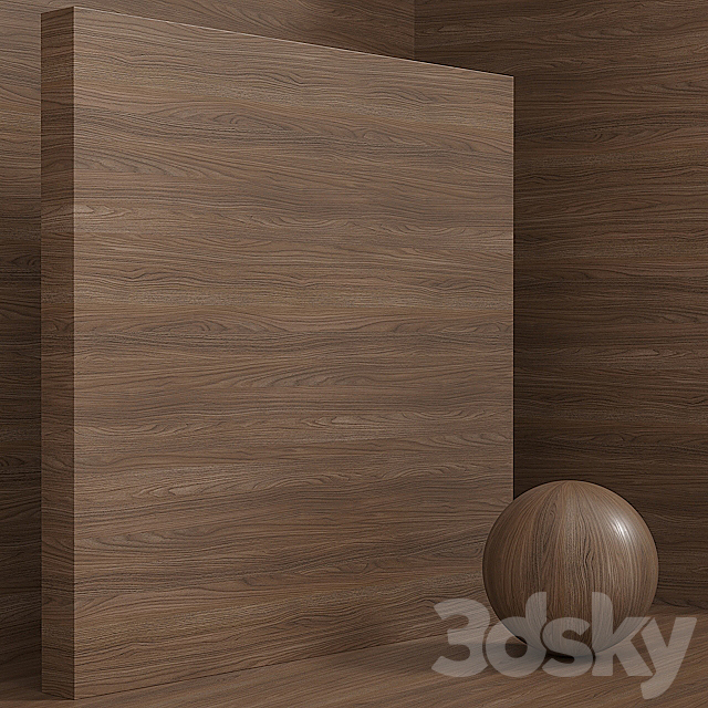 Wood _ walnut material (seamless) – set 76 3ds Max - thumbnail 3