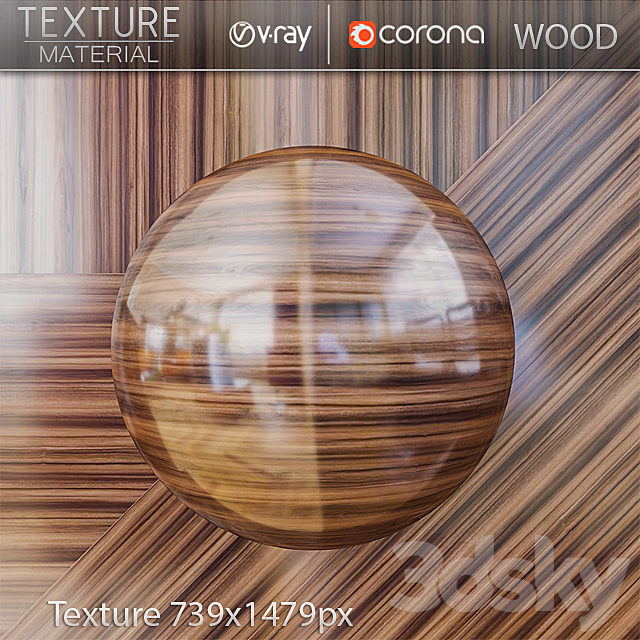 Wood Material and Textures collection vol. 01_01 3DS Max Model - thumbnail 2