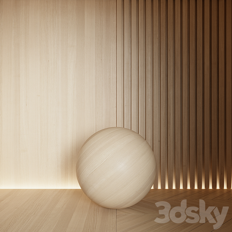 Wood material seamless 3DS Max Model - thumbnail 1