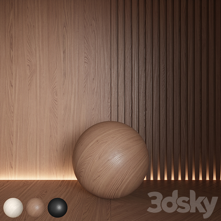 Wood material seamless 3DS Max Model - thumbnail 3