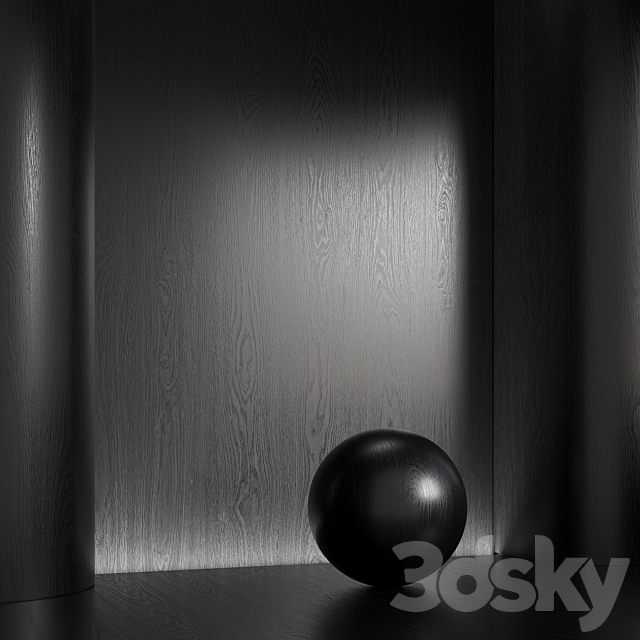 Wood material seamless 47 black 3ds Max - thumbnail 3