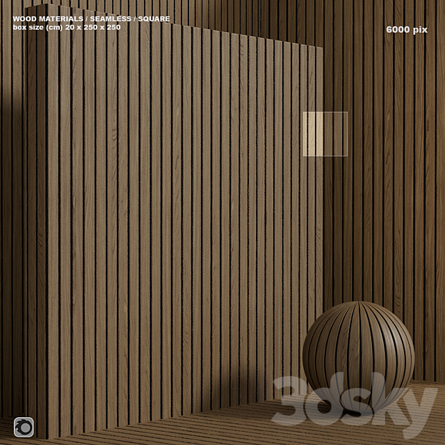 Wood material (seamless) planks – set 128 3ds Max - thumbnail 1