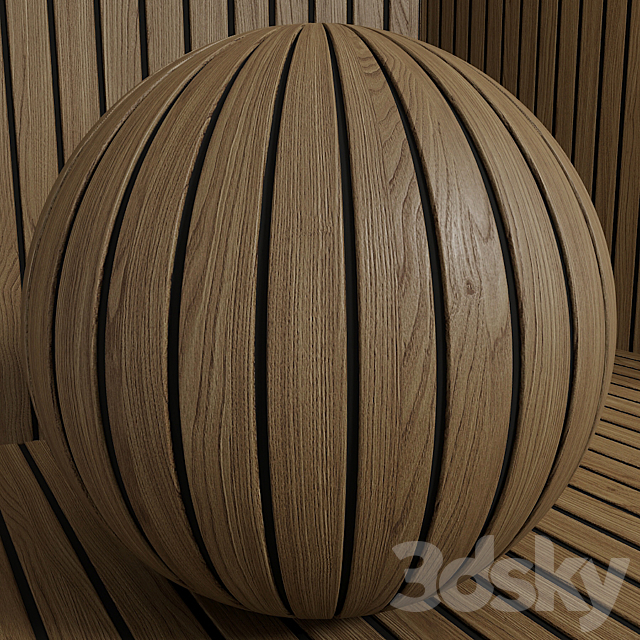 Wood material (seamless) planks – set 128 3ds Max - thumbnail 2