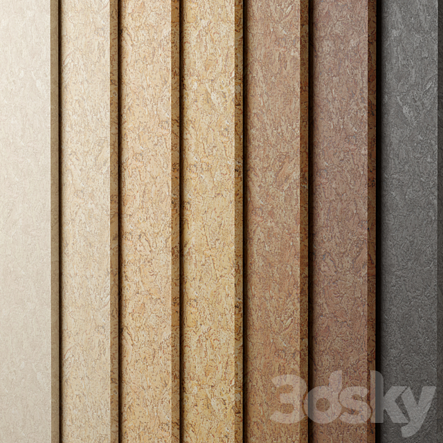 Wood materials Cork – 7 colors – set 14 3ds Max - thumbnail 2